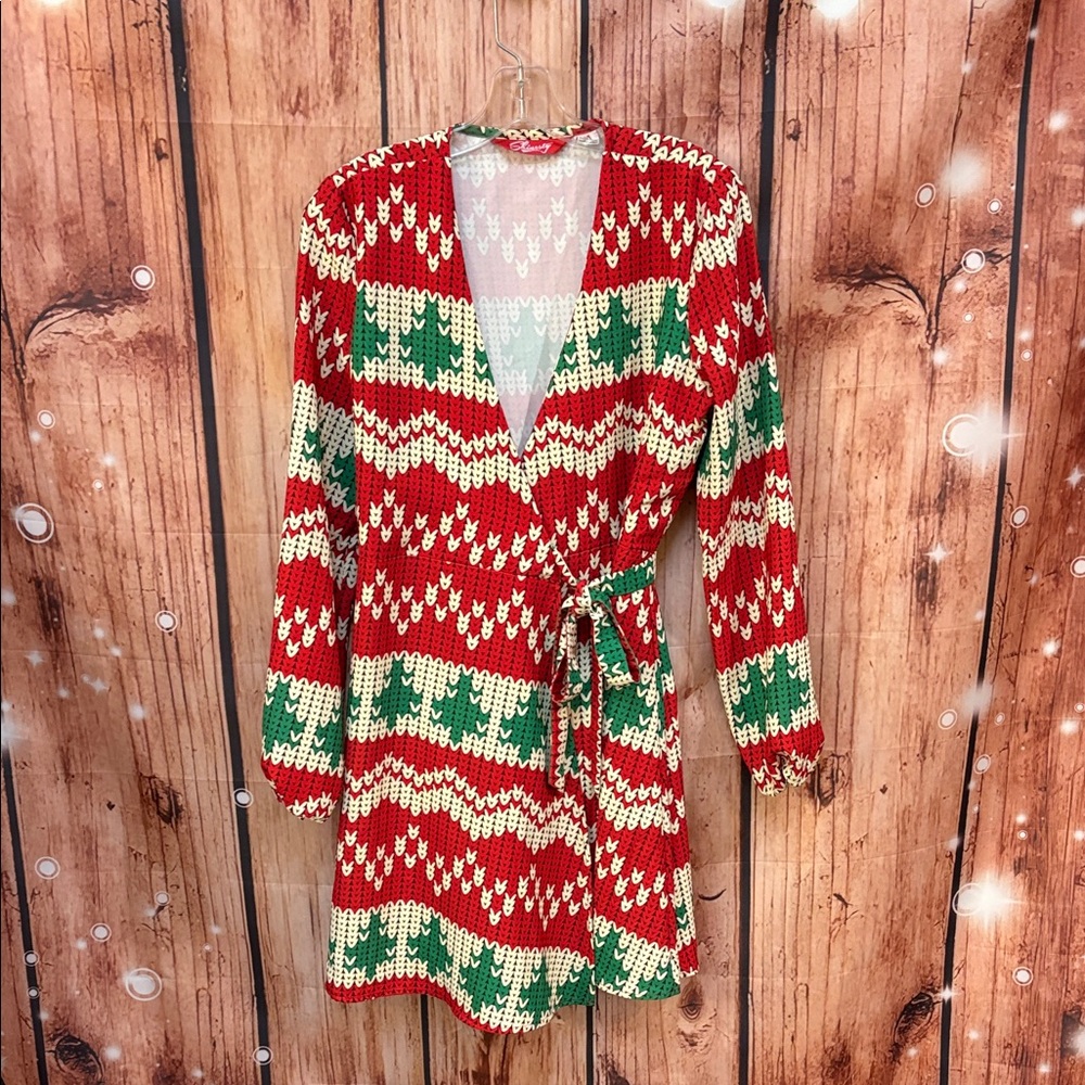 Shinesty Women’s Red Ryder Wrap dress size Medium, Christmas, Holiday dress